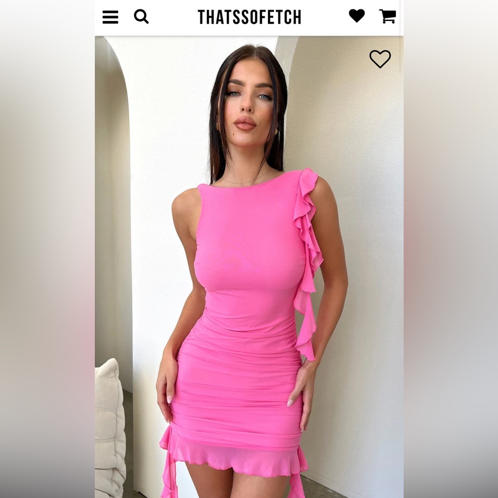 Valencia Dress Hot Pink